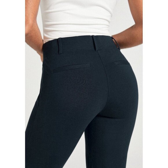 Betabrand Women Classic Dress Yoga Pant Sz Medium Navy Blue Straight Leg Pull On - Picture 6 of 11